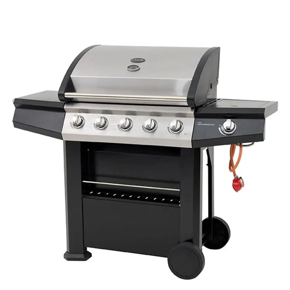 Dominica 6 Burner Gas BBQ with Side Burner & Warming Rack - Garden BBQ