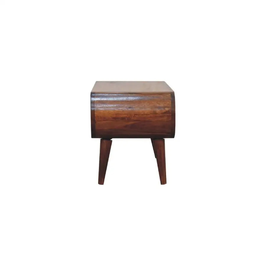 Sustainable furniture. Luxury Modern Coffee Table Wooden side table with a Stylish design. Eco-friendly home decor.