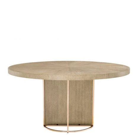 Designer Dining Table | Washed Oak Veneer Round Table