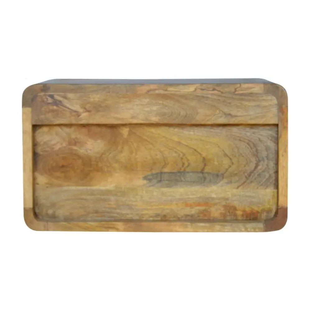 Solid Wooden floating bedside cabinet. Eco-friendly home decor. Sustainable furniture.