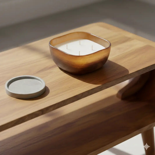 Freddy Candle Medium – Jasmin & Vetiver in Hand-Blown Amber Glass | Woodfalls Elite - Candle