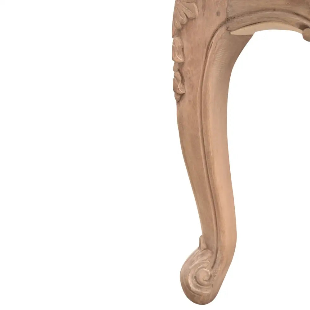 French Style Bedroom Chair. Wooden decorative legs 