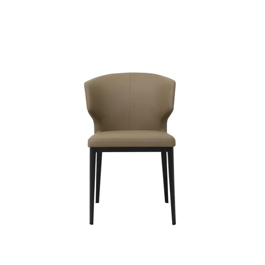 Luxury Beige chair with black legs.  Set of two