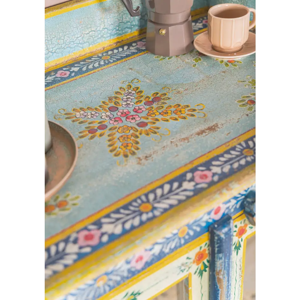 Glazed Cabinet Hand Painted. Decorative