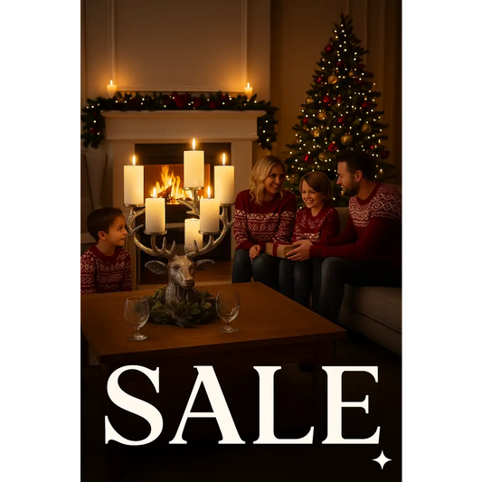 Greystone Aluminium Stag Candelabra – Six-Arm Statement Candleholder | Woodfalls Elite - Candle Holder