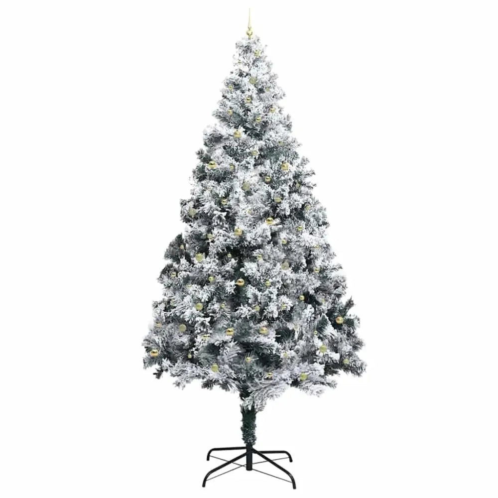 Luxury 400cm Flocked Pre-Lit Christmas Tree – Grand USB-Powered Centrepiece - Seasonal & Holiday Decorations