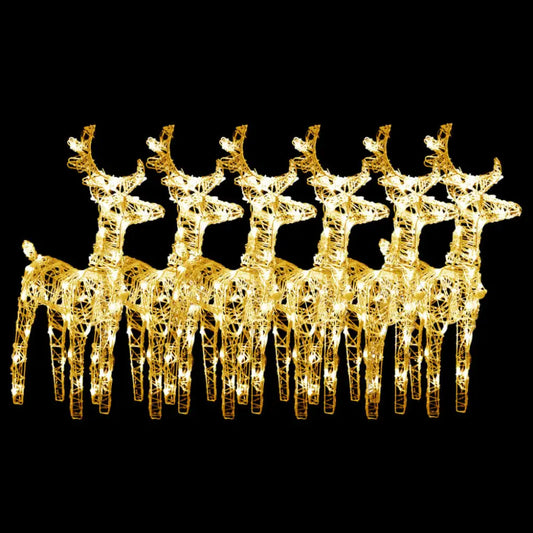 Luxury Enchanting set of six glowing Christmas reindeer - Luxury Christmas Collection