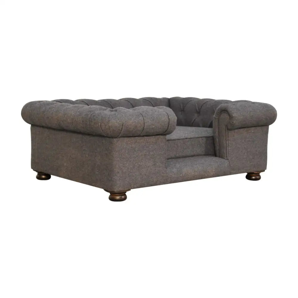 Luxury Large dog sofa bed. Grey tufted dog sofa 