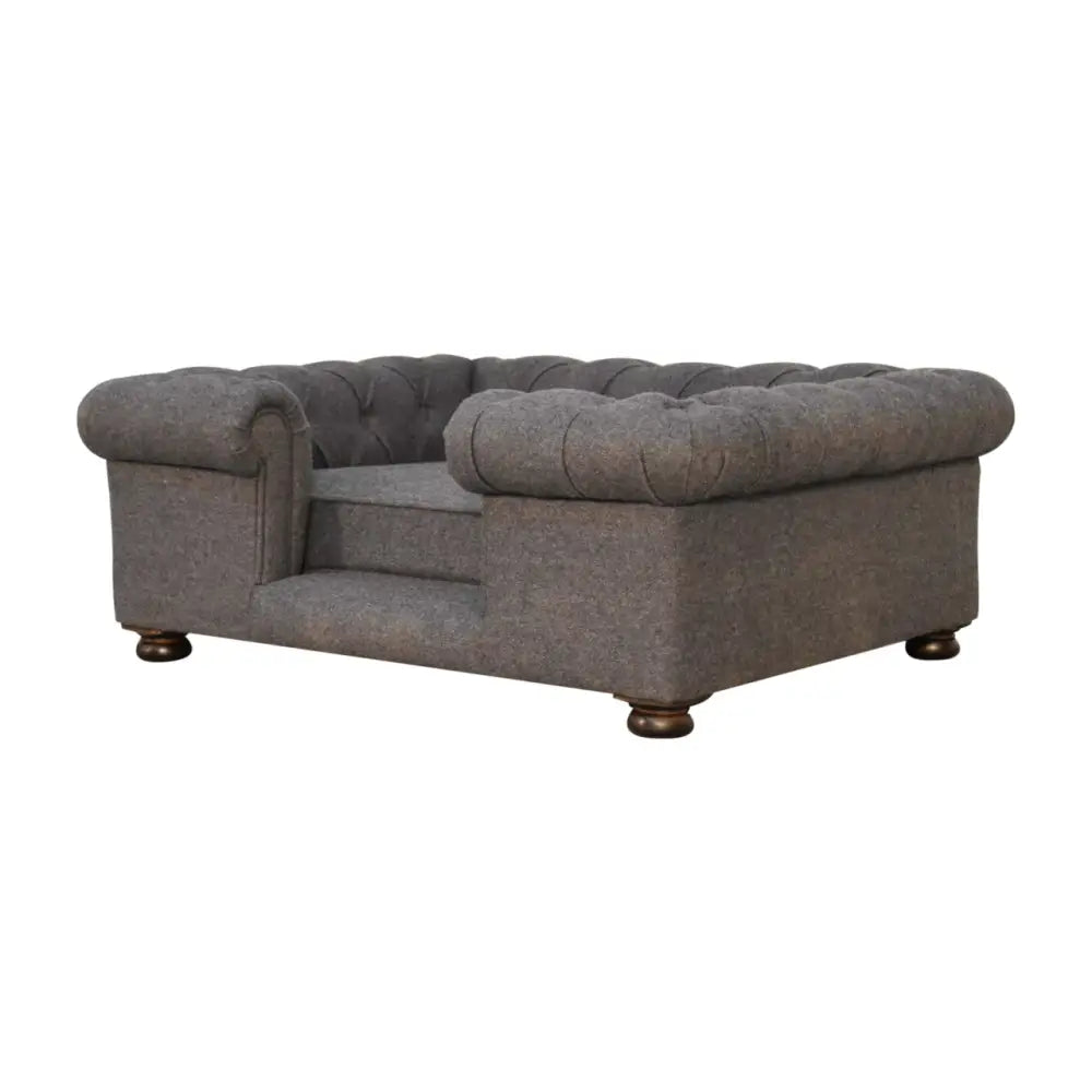 Luxury Large dog sofa bed. Grey tufted dog sofa 