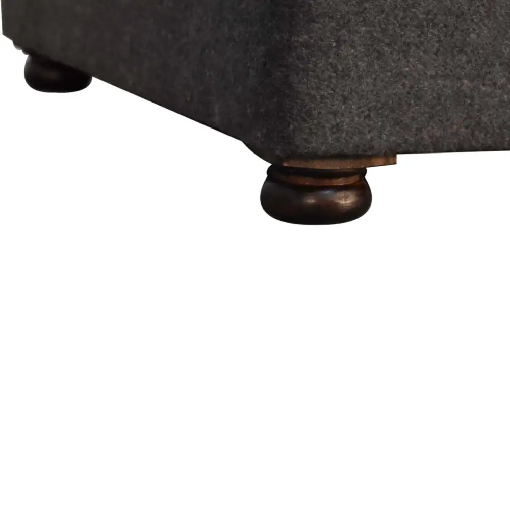 Luxury Large dog sofa bed. Dark grey upholstered dog sofa with wooden legs 