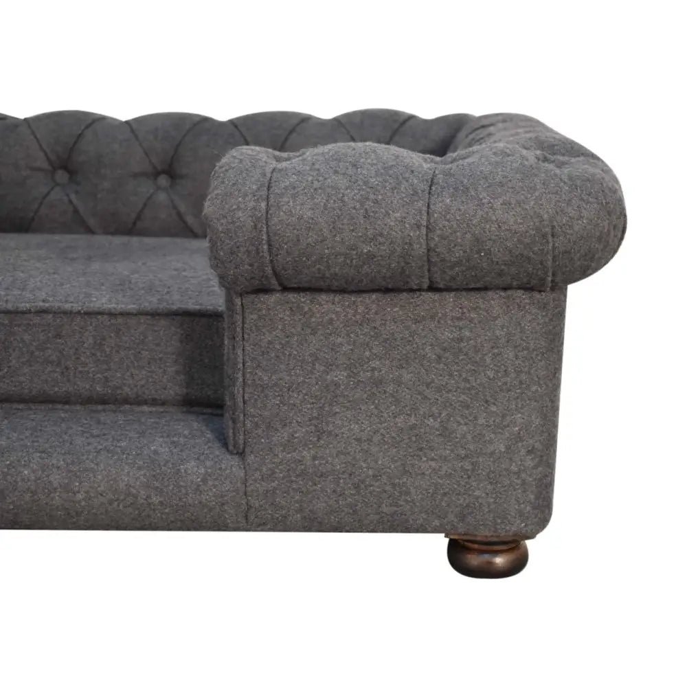 Luxury Large dog sofa bed. Grey tufted dog sofa 