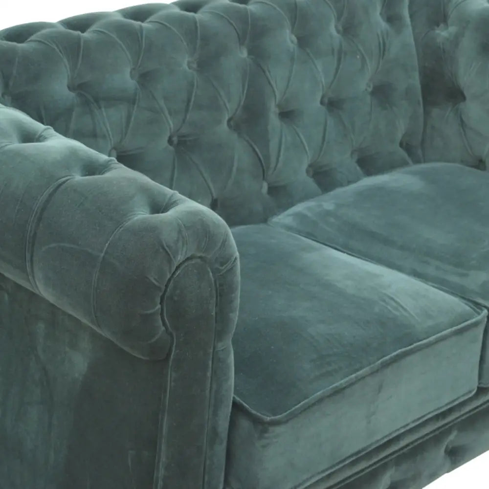 Luxury Velvet Chesterfield Sofa velvet sofa with buttoned backrest 