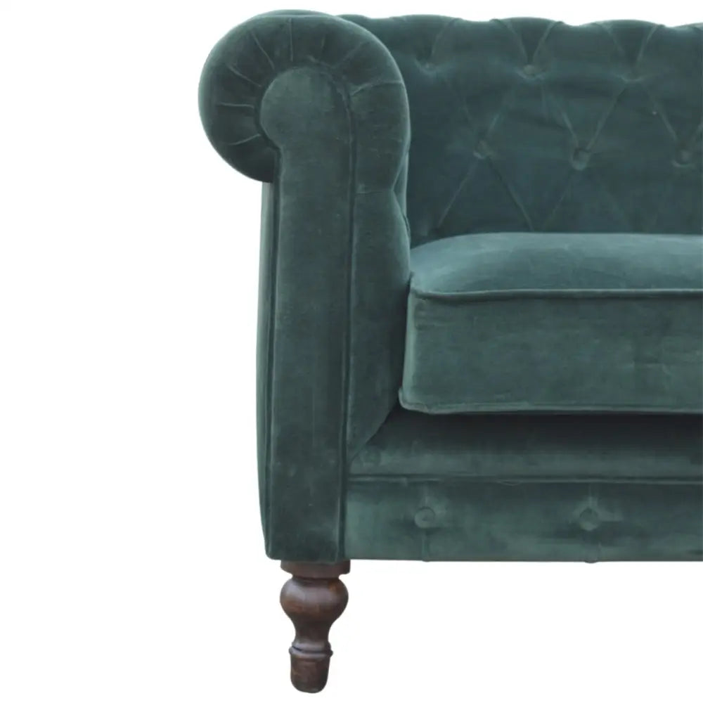 Luxury Velvet Chesterfield Sofa Green velvet sofa 