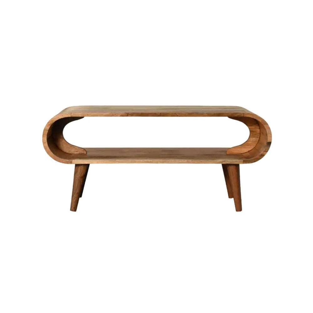 Mango Wood Coffee Table Light Wooden coffee table with a modern design.Eco-friendly home decor. Ethical wood sourcing.