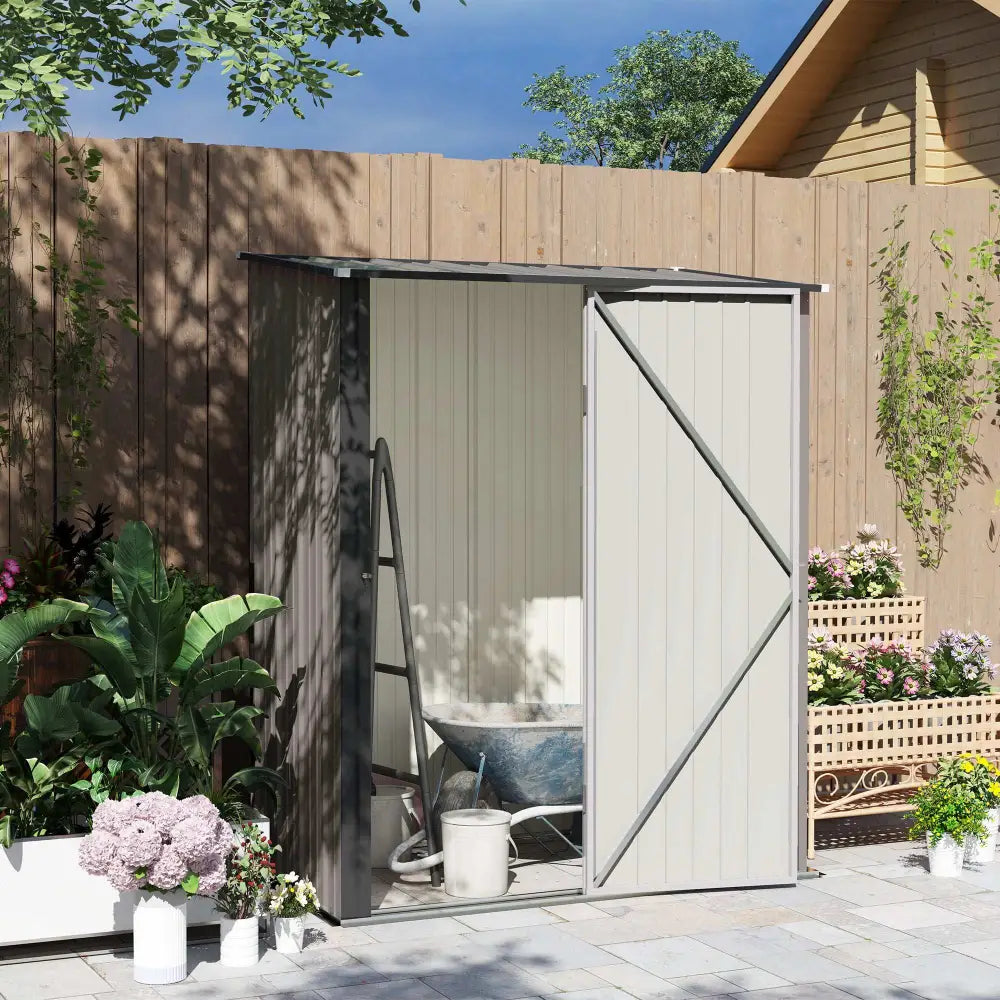 Lockable garden metal bike storage shed. Metal garden shed 