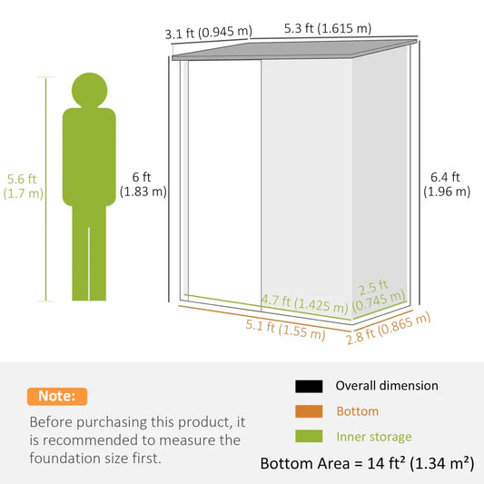 Lockable garden metal bike storage shed. Metal shed measurements