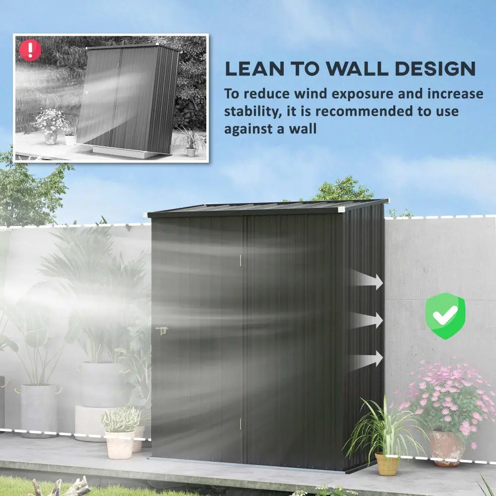 Lockable garden metal bike storage shed.Metal Shed – Sliding Doors & Secure Lock