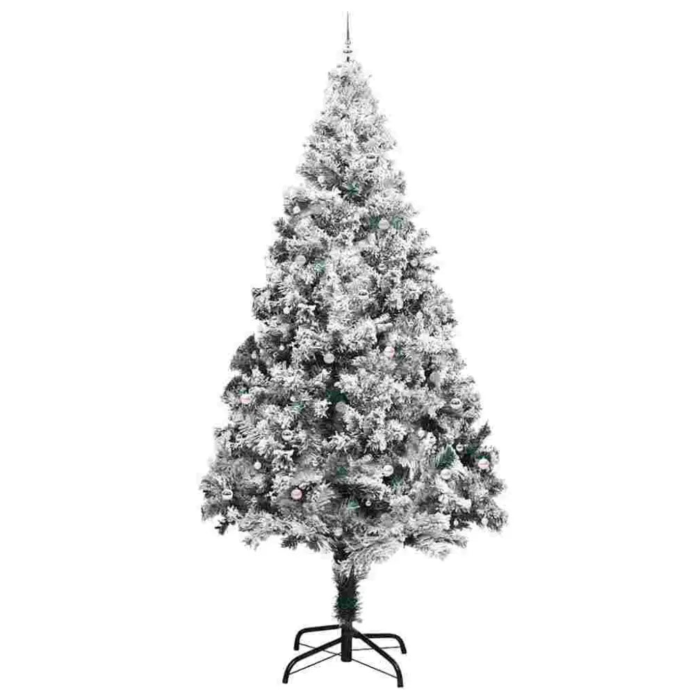 Modern Pre-Lit Christmas Tree – Flocked & Lifelike USB-Powered. Luxury Artificial Pre-lit Christmas Tree