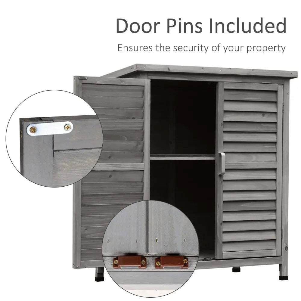 Luxury storage shed, showing secure doors