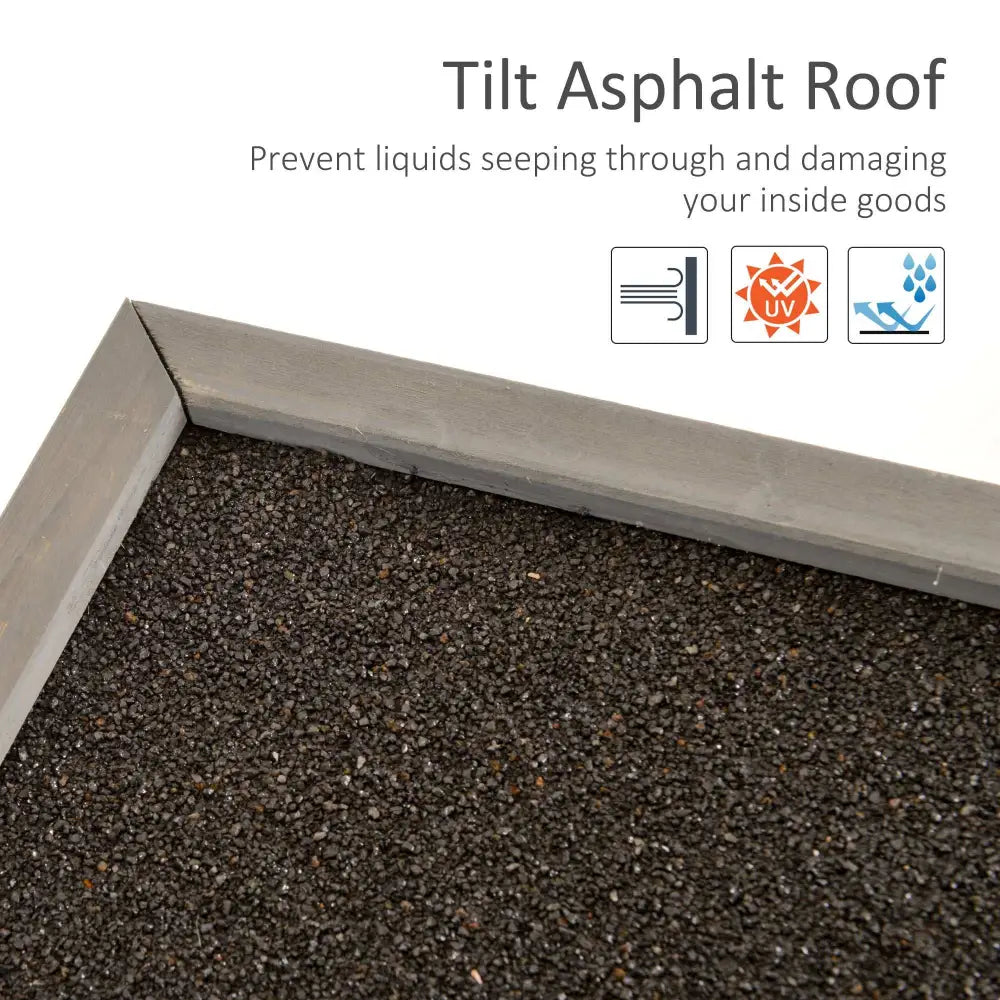 Luxury storage shed, with a tile asphalt roof