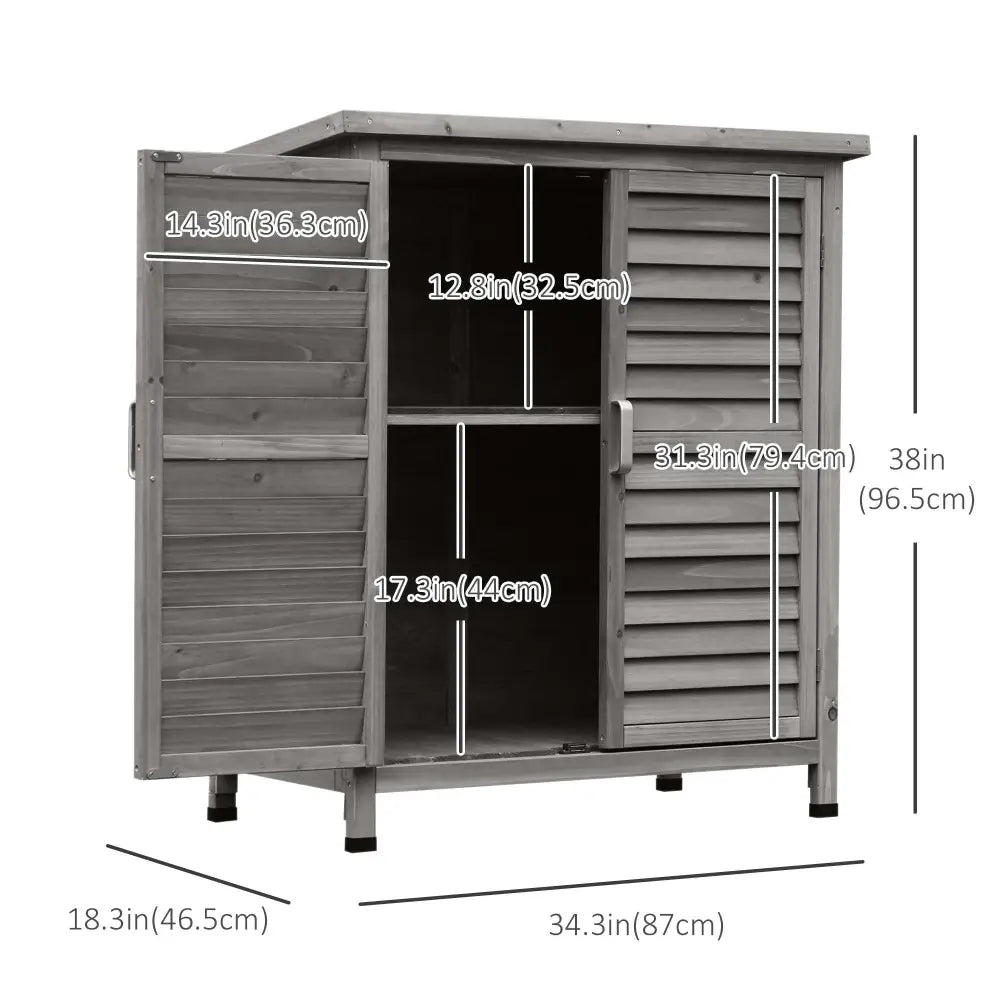Luxury storage shed, showing shed measurements