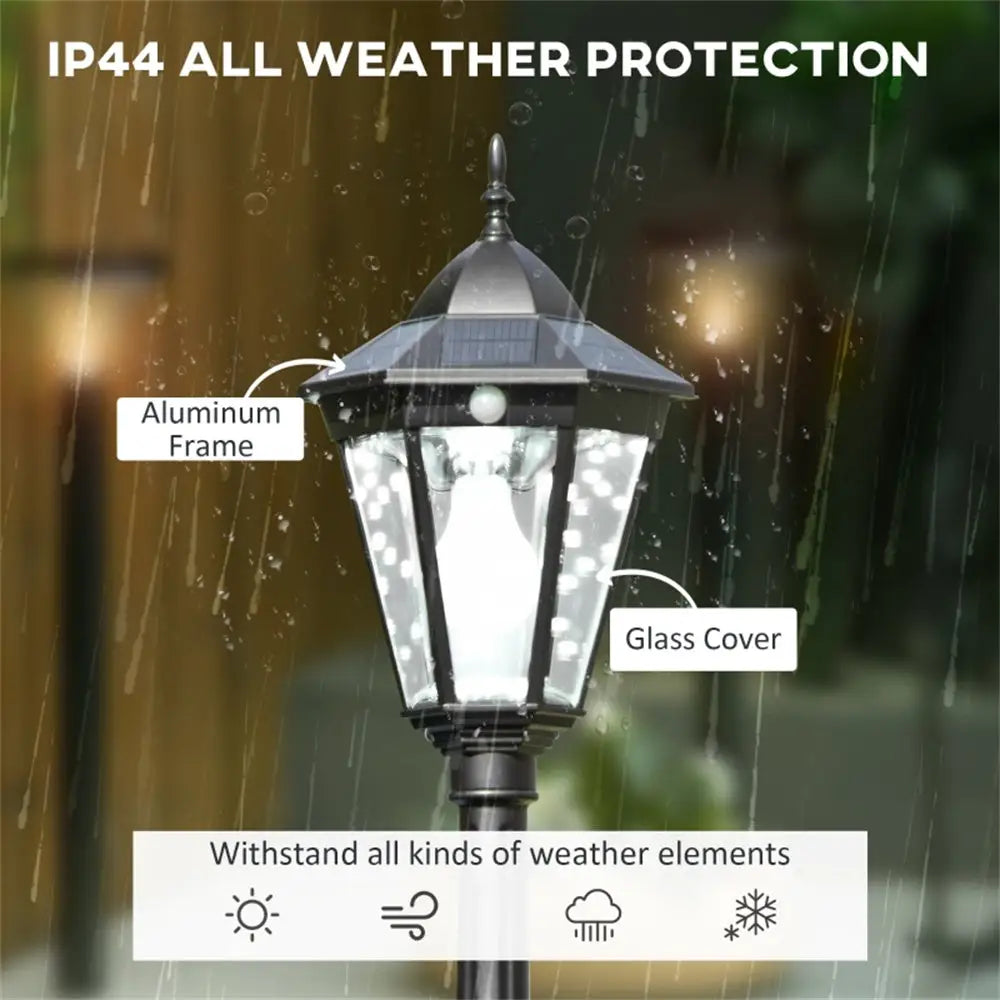 Outdoor traditional lamp post lights led. Outdoor lamp with IP44 weather protection feature.