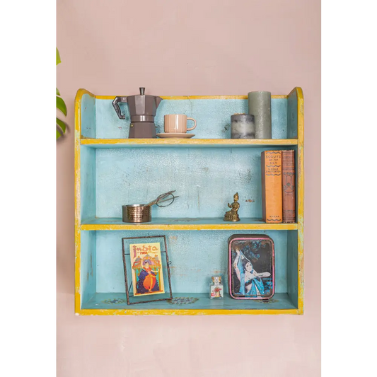 Hand Painted Wall Shelf Unit. 