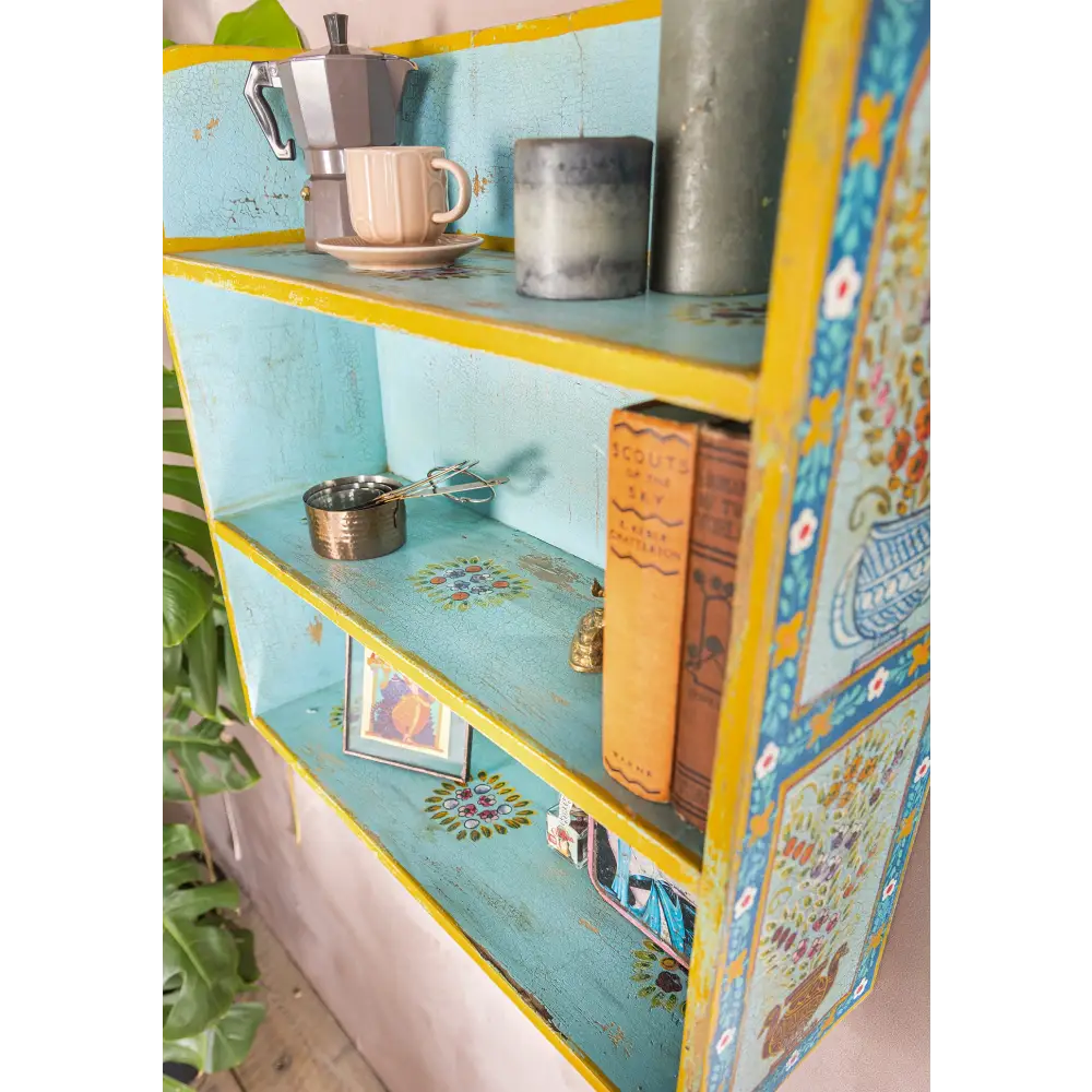 Hand Painted Wall Shelf Unit. Decorative shelves