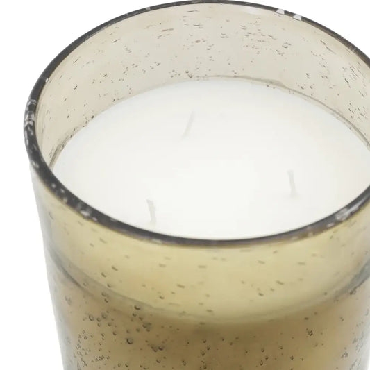 Recycled Green Glass Candle with Sandalwood & Cedarwood – Long-Burn Artisan Candle | Woodfalls Elite