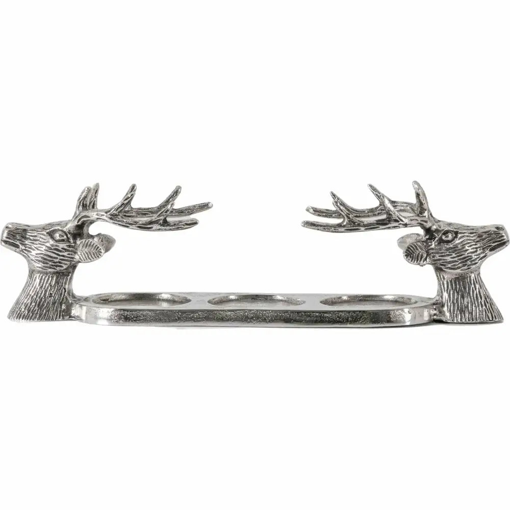 Stag Design Grey Aluminium Candleholder - Candle Holder