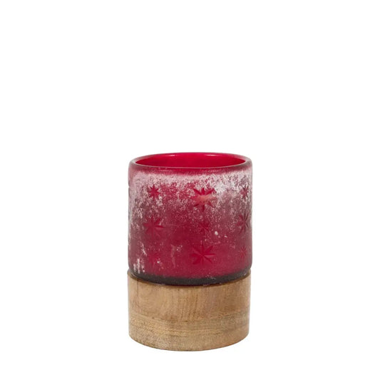 Sugared Citrus Christmas Candle – Hand-Carved Glass & Mango Wood | Woodfalls Elite