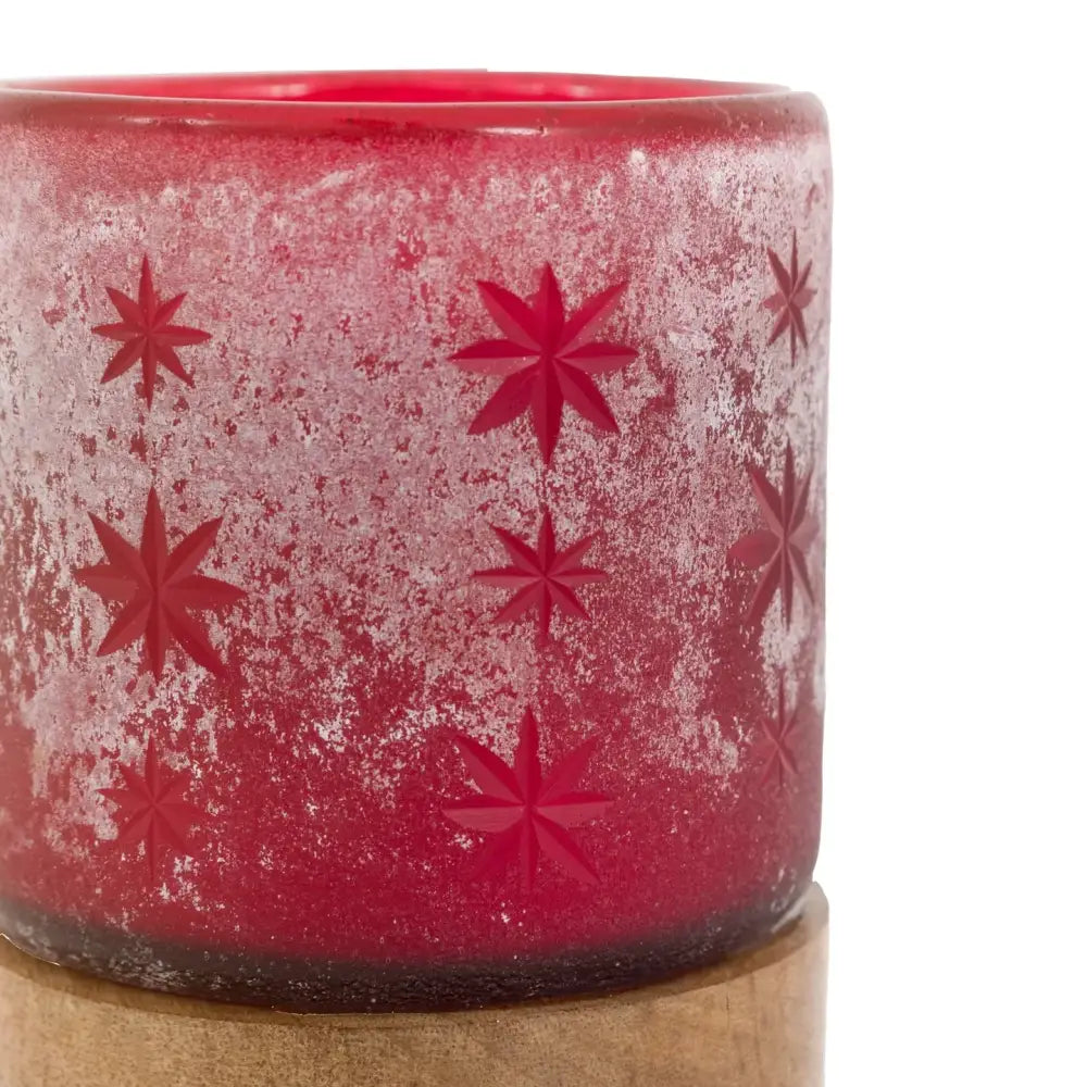 Sugared Citrus Christmas Candle – Hand-Carved Glass & Mango Wood | Woodfalls Elite