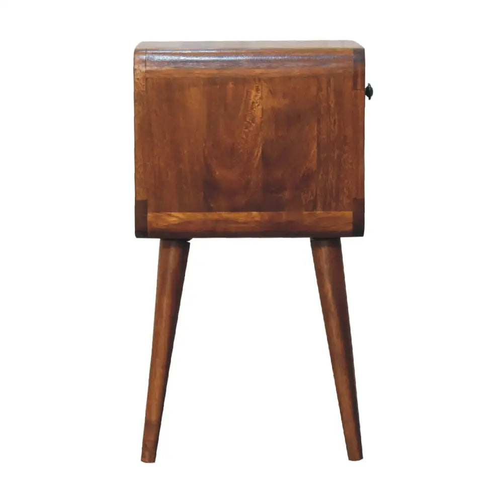 Tall Wooden bedside table max 40cm. Eco-friendly home decor. Sustainable furniture.