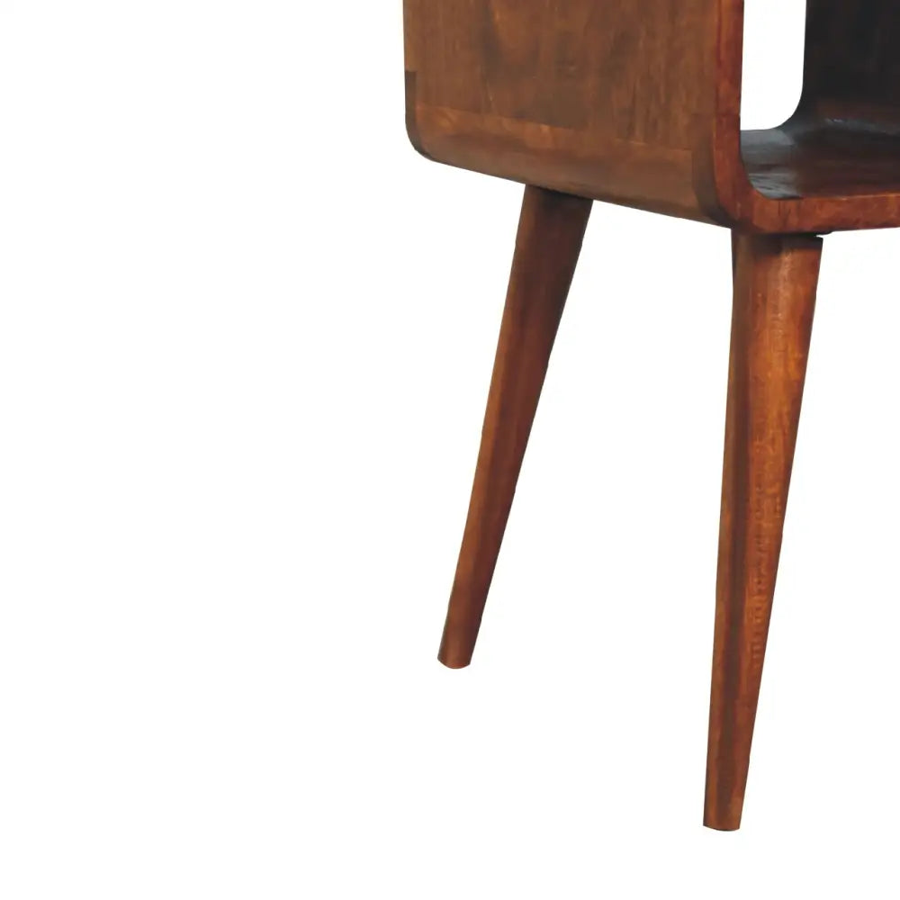 Wooden tall bedside table max 40cm. Eco-friendly home decor. Sustainable furniture.