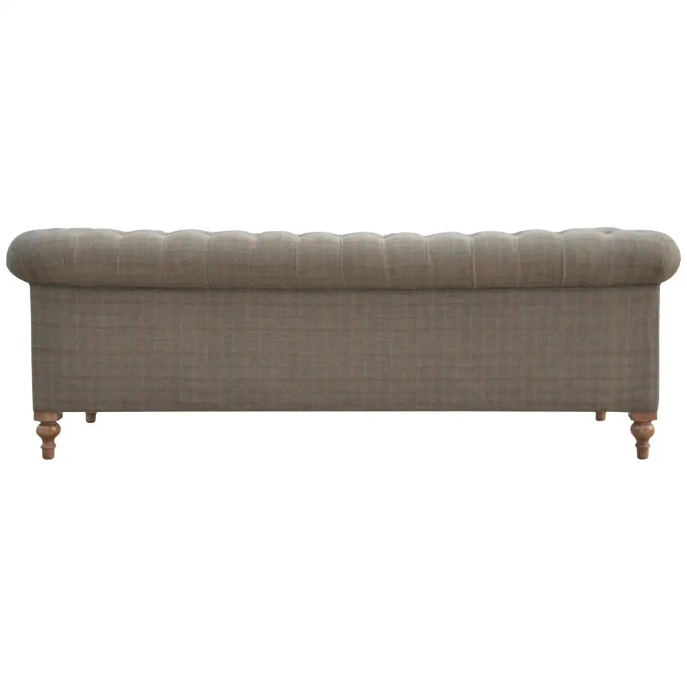 Tweed chesterfield sofa. Patterned Sofa
