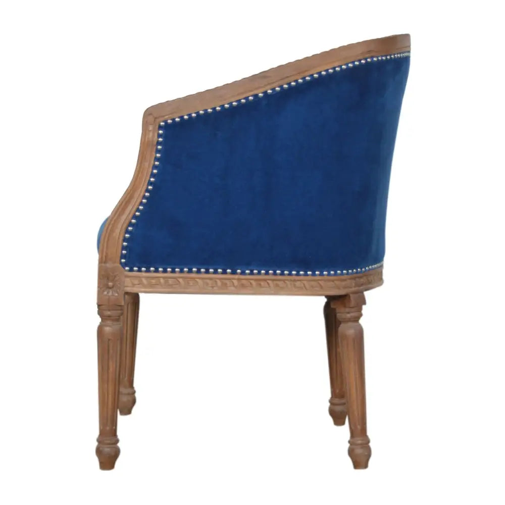 Luxury Velvet Occasional Chair. With velvet seat, arms and backrest. Available in 7 sumptuous colours. Eco-friendly home decor.