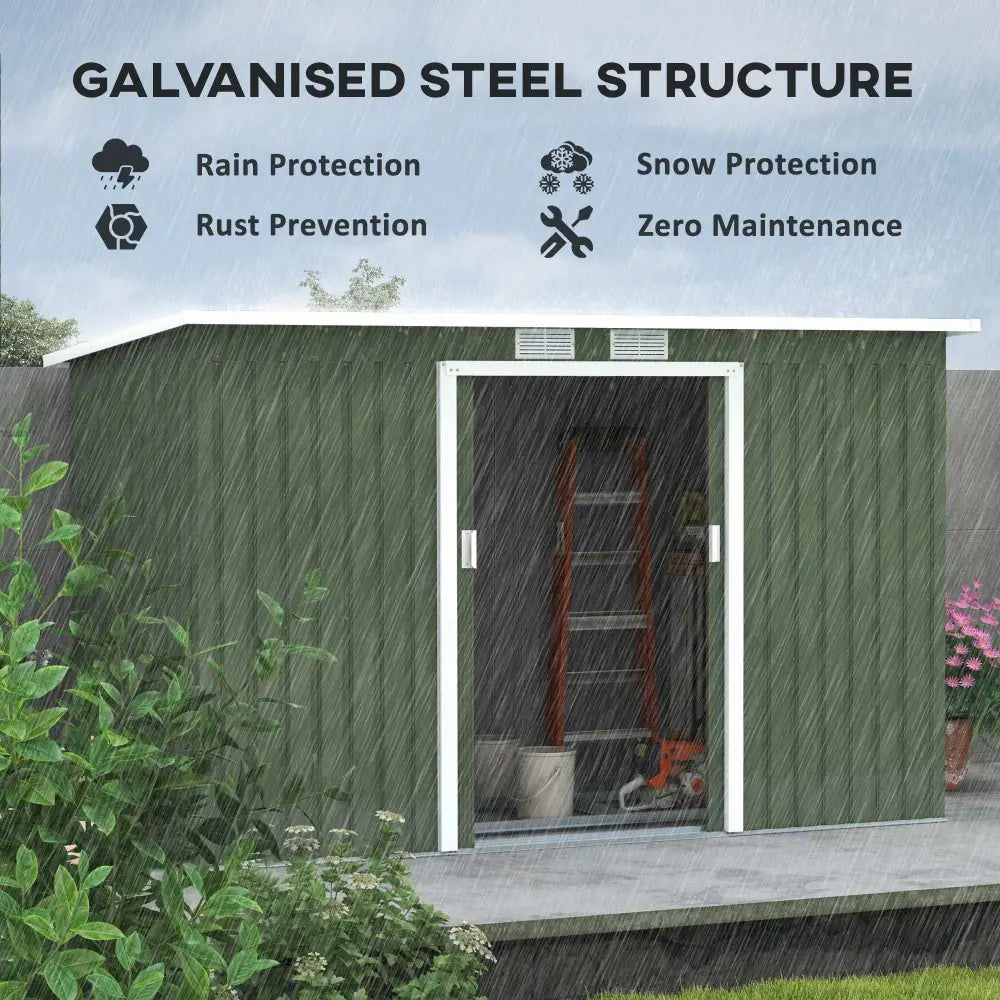 Weatherproof luxury storage for the garden. Lockable garden metal bike storage shed. Galvanised steel structure, zero maintenance.