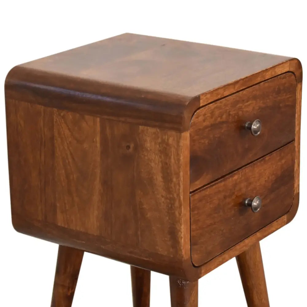 Wooden Bedside Cabinet with 2 Drawers. Wooden side table.Eco-friendly home decor.