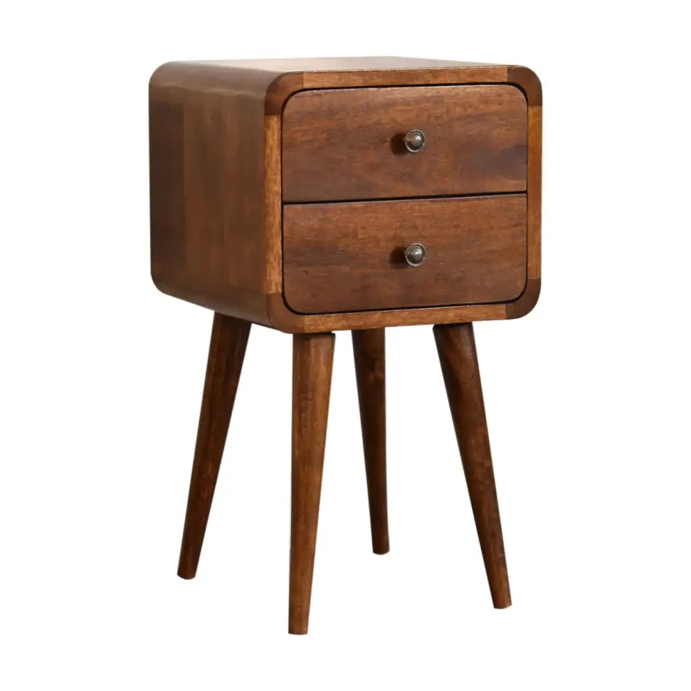 Wooden Bedside Cabinet with 2 Drawers Small Wooden bedside table.Eco-friendly home decor.