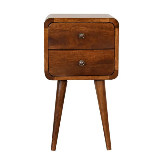 Luxury Wooden Bedside Cabinet with Drawers Wooden side table with two drawers.Eco-friendly home decor. Sustainable furniture. 