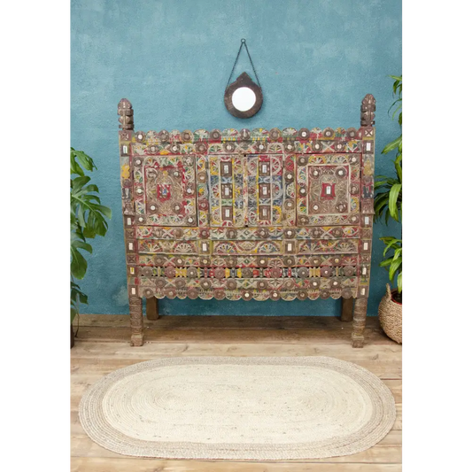 Wooden Damchiya Chest. Hand-Painted Wooden Damchiya Chest. Decorative wooden cabinet. 